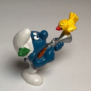Vintage 1980 Schleich Bird Sho@ting Smurf – West Germany – Peyo